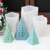 Christmas Silicone Molds Candles Triangle Christmas Tree Snowflake Styles DIY Home Decor Aromatherapy Candle Plaster