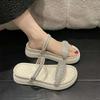 Two Wear Cool Slippers, Women Wear New Summer Muffin Thick Bottom Non-slip Women's Two-in-one Dual-use One-word Drag