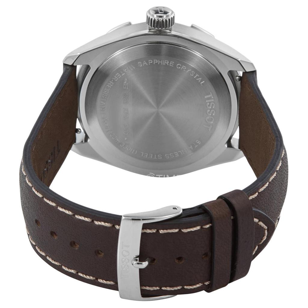 TISSOT PR100 Collection Quartz Movement Men's Watches Watch 42mm White Dial Stainless Steel Case Leather Strap T101.610.16.031.00