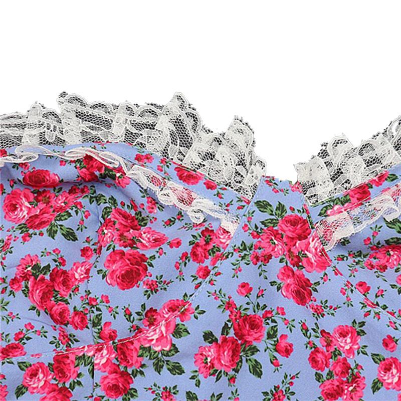 Flower Printing Chest Wrap Vest Girl's Low Collar Vest Casual Tight Backless Crop Tops Women Sexy Sleeveless Off Shoulder Tops