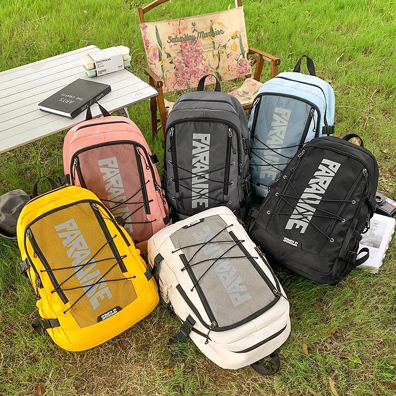 Sports Backpack Men's Outdoor Travel Bag Women's Simple Large-capacity Student Schoolbag Fashionable Versatile Couple Backpack