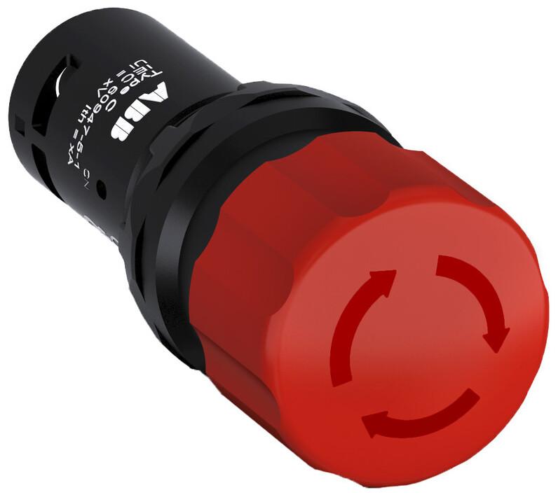 Safety button CE3T-10R-11, 1NO1NC, red