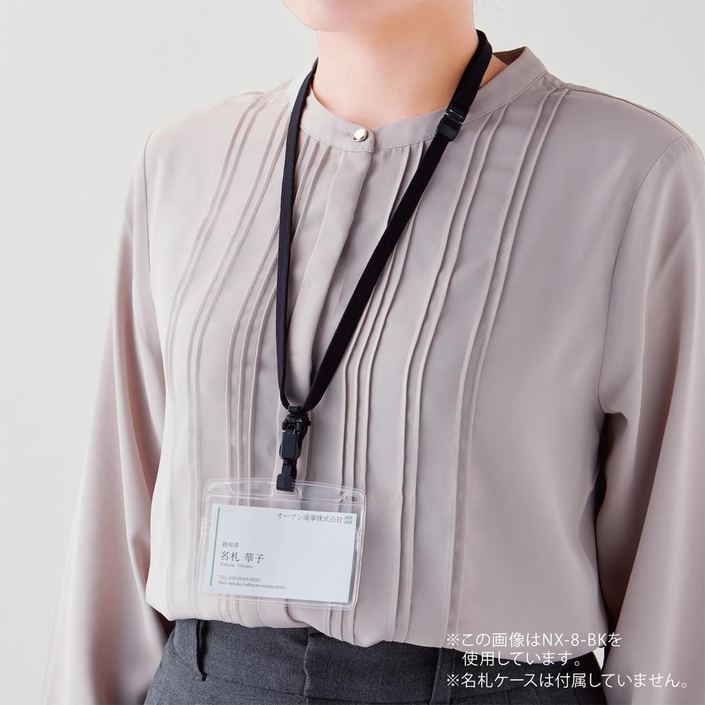 Open Industrial Loop Clips for Name Tags, Lanyards, Neck Straps, String, Detachable, 10-Piece Set, Blue, NX-8-BU