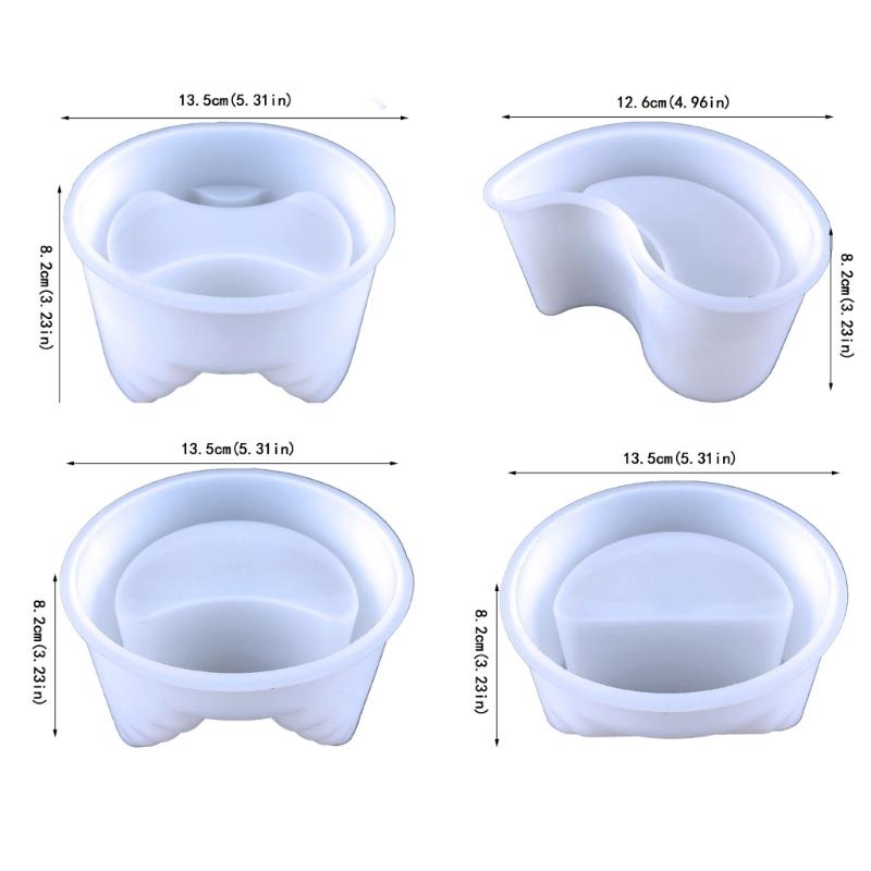 Candle Holder Resin Mold,Cement Gypsum Flower Pot Silicone Molds Epoxy Resin Casting Molds for DIY Jewelry Storage Box