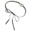 Metallic Lambskin Chain Waist Chain Women Accessories Black AB7846-B07680-NH056