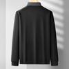 Men's Plus Size Fleece-lined Faux Two-piece Shirt Collar Sweatshirt