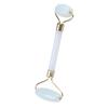 1Pc Artificial Jade Doublehead Beauty Roller AntiAging Face Eye Neck Massager Tool(White)