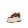 Spring new slope heel little white shoes muffin platform women's shoes inner height increase casual small single shoes velvet