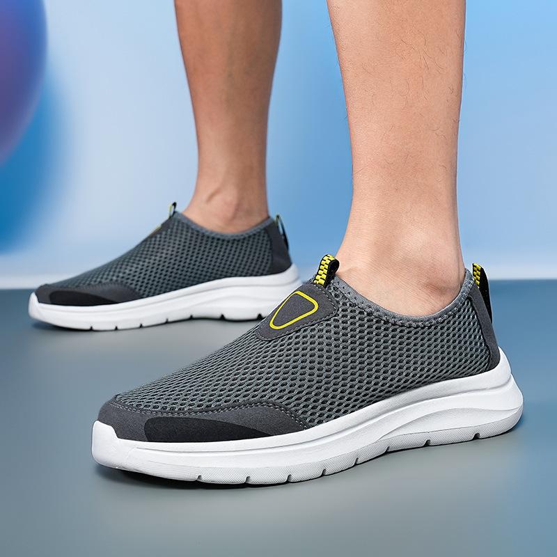 Mesh Men's Shoes Large Size Overalls Casual Shoes Comfortable and Breathable Lightweight Flats