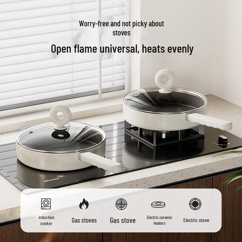 Mr. Jian 24cm Non-stick Frying Pan with Titanium Coating & Lid