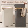 NEW  Large Toilet Paper Storage Basket Bamboo Fabric Toilet Paper Basket See-through Storage Basket with Lid