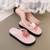 Cute and Versatile High-end Polka Dot Soft Bottom Heightening Flip-flops Thick Bottom Outer Wear Indoor Home Fashion Casual Sandals
