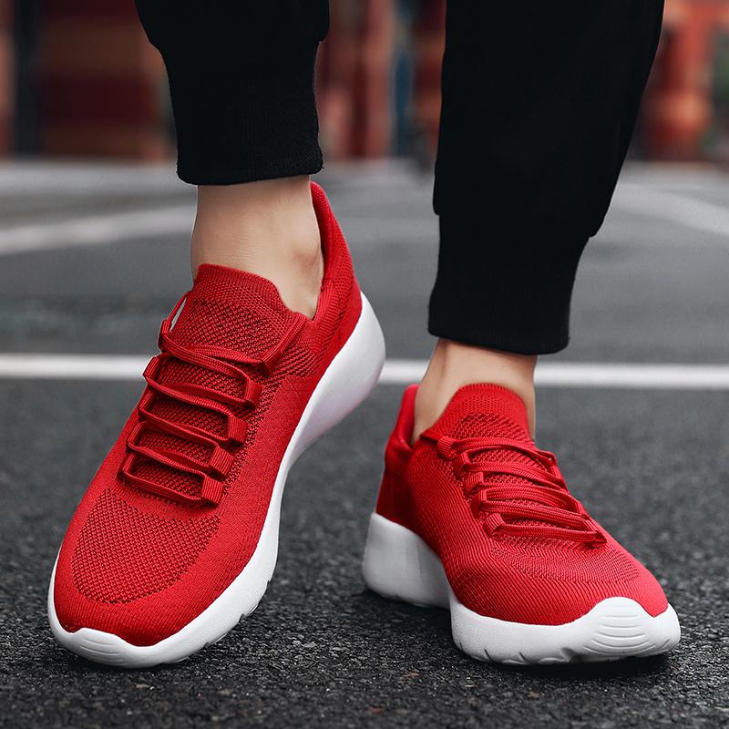 Red Trainers Unisex Running Shoes Breathable Mesh Jogging Sneakers Men Lightweight Sports Shoes for Men zapatillas de hombre