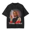 Camiseta para Hombre y Mujer La Entrevista con el Vampiro Lestat Camisetas Lavadas Tendencia Camiseta de Verano Streetwear Ropa Casual Holgada Dropshipping