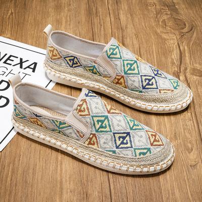 2024 Modische Herren-Loafer Schuhe Designer Print Faul Lässige Schuhe Mann Atmungsaktiv Slip-On Flache Schuhe Mann Sommer Fahrschuhe
