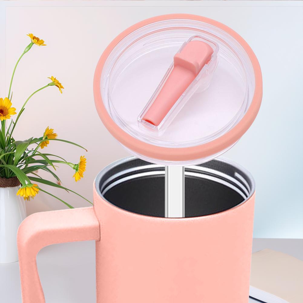 40Oz Tumbler Flip Straw Lid Replacement Spill Proof Replaceble Tumbler Flip Straw Lid Splash Resistant for Stanley 40oz Tumbler