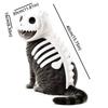 Soft Plush Halloween Cat Skeleton Hoodie Glow in Dark Pet Dino Skull Hooded Costume  Cat and Dog