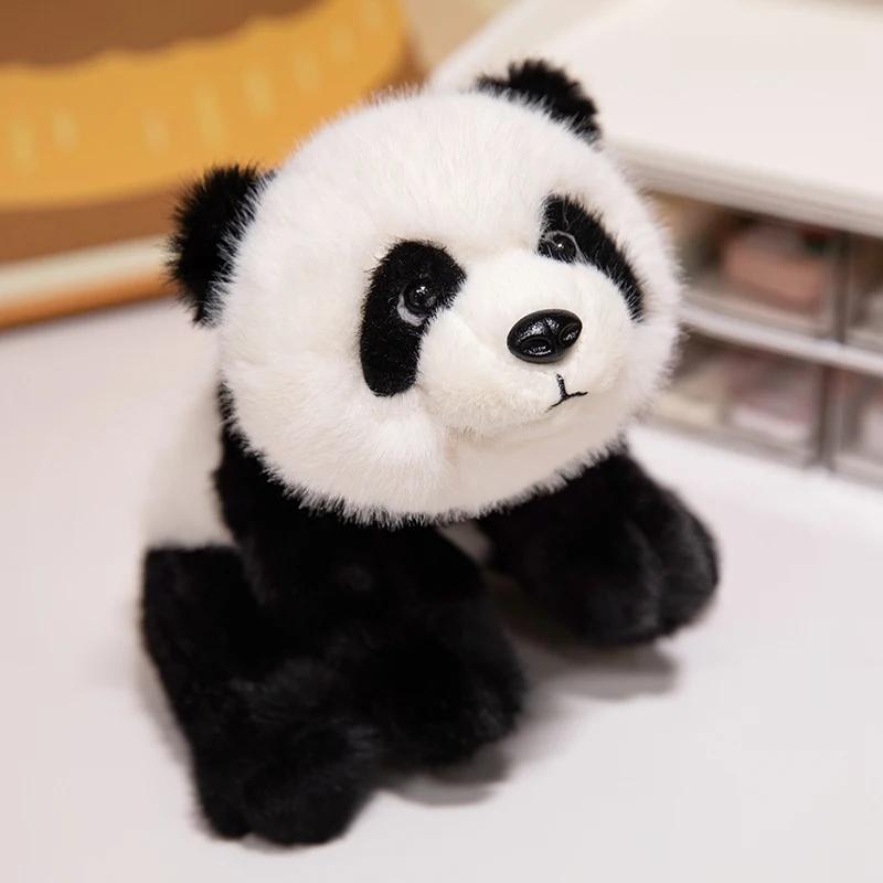 30CM Realistisches Panda-Baby Plüschtier Niedliche Weiche Flauschige Puppe für Kinder Simulation Tier Spielzeug Raumdeko Kissen Weihnachtsgeschenke