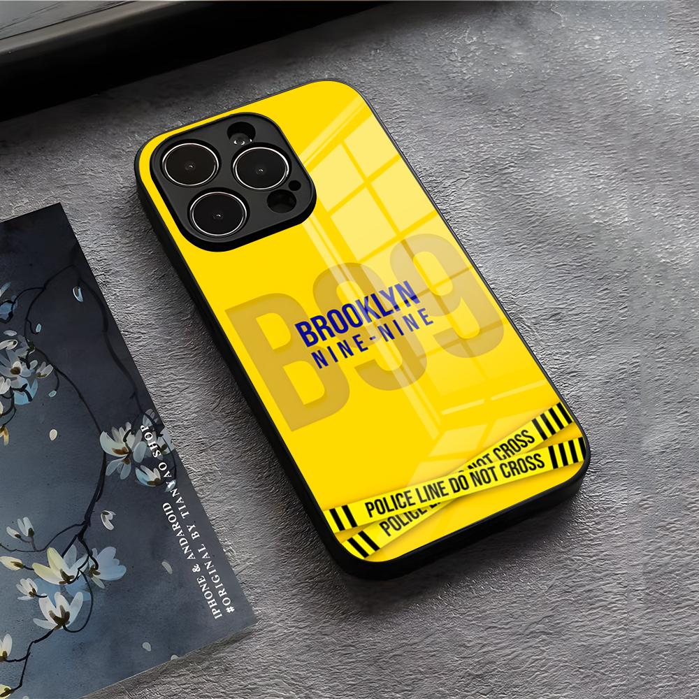 B-Brooklyn Nine-Nine 99 Handyhülle Für IPhone 17 Air 16 E Pro Max 15 14 13 Mini 12 Pro 11 Max Plus Schwarze Glasabdeckung