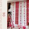 3D Butterfly Wedding Room Decoration Set: Double Happiness Curtains and Pull Flower Ornaments