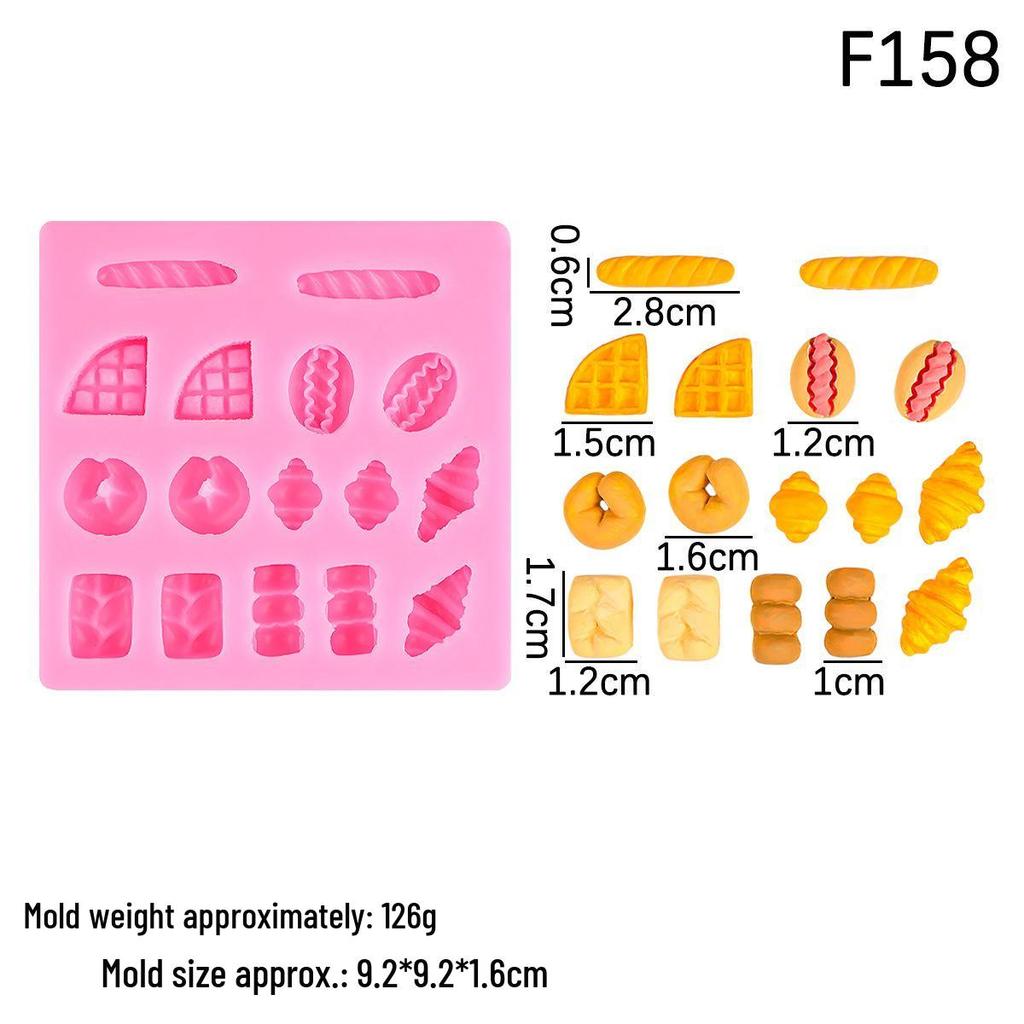 Mini Silicone Mold for Waffle, Triangle, Baguette, and Dessert Accessories