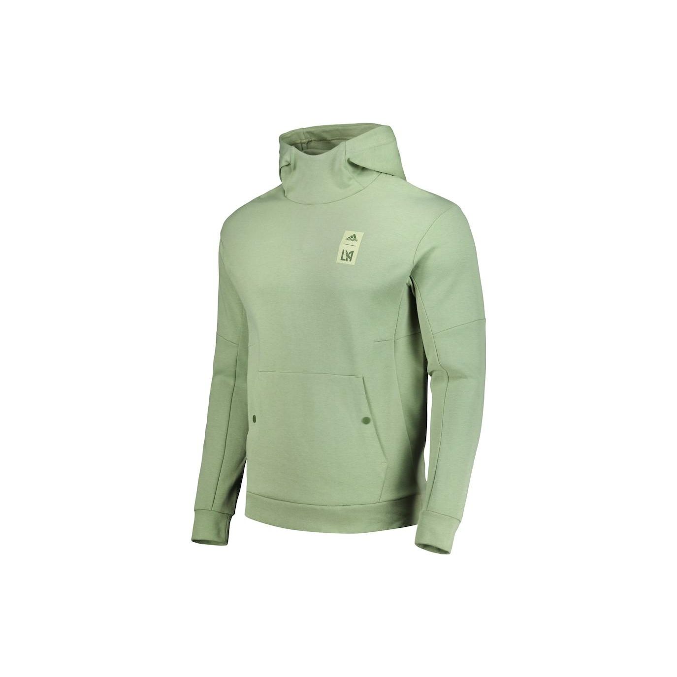 

adidas Sportswear Men s High-Neck Tech Fleece Hoodie Light Green Men s HU0072 S