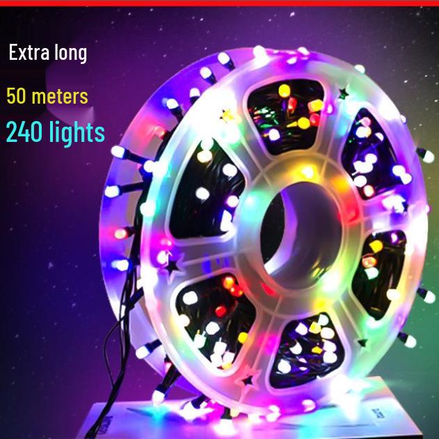Convenient XL High-Brightness LED Starry String Lights for Christmas, New Year, Courtyard, and Spring Festival Decorations