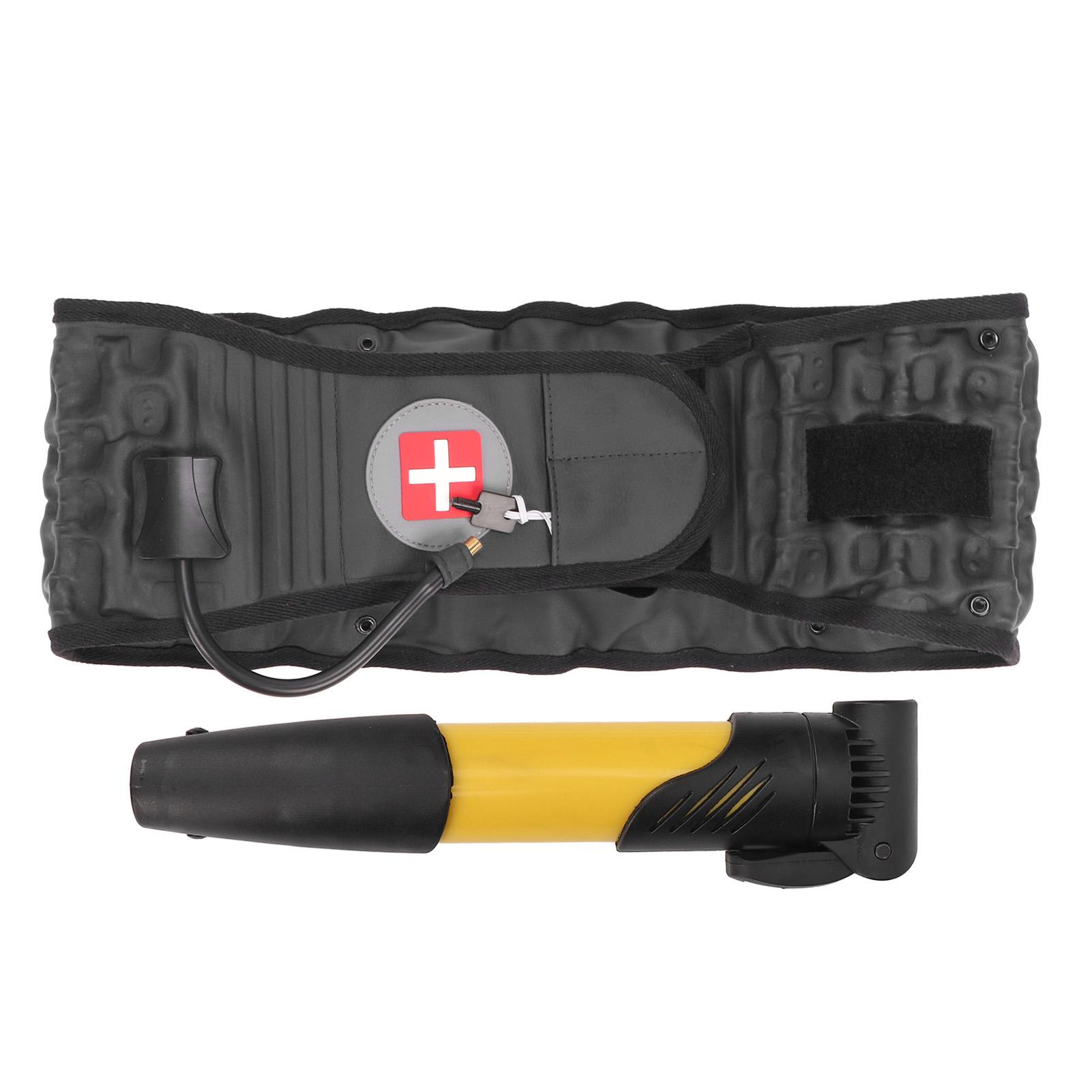 

Поясничный тяговый пояс надувной, улучшение боли в спине, поясничная поддержка с нагнетателем Black