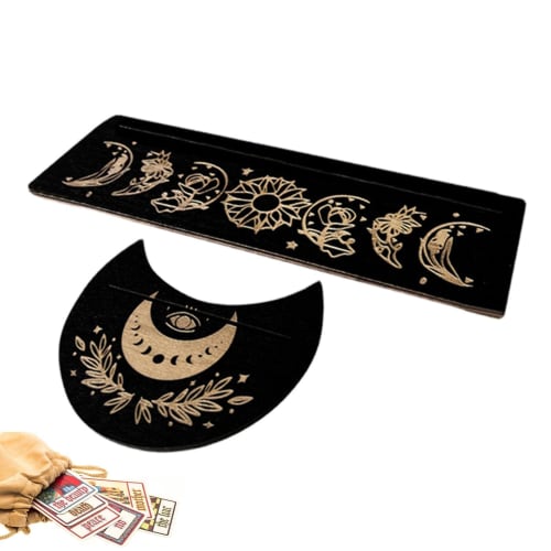 Moon Shaped Tarot Card Stand, Tarot Deck Base Bracket, Tarot Card Case, Card Stand, Moon Shaped Tarot Card Box, Divination Trinket Box, Keepsake Box,