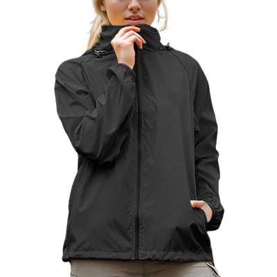 Damen-Freizeitjacke mit Kapuze in Übergröße, einfarbig, sonnen- und winddichte Outdoor-Jacke