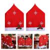 2Piece Festival Snowflake Designs Chair Cover Sturdy Machine Washable for Indoor Holiday Parties