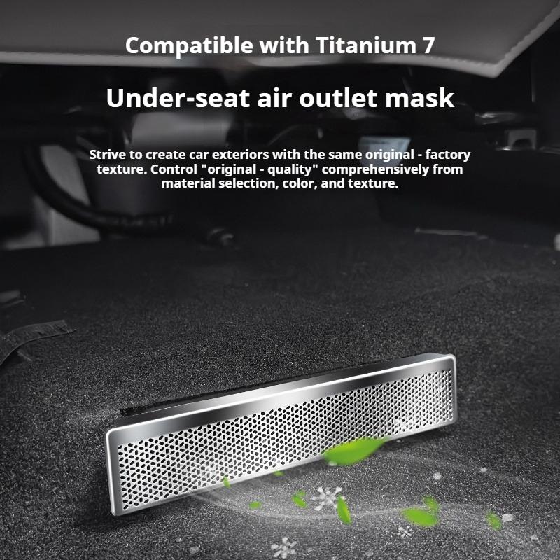 For BYD Ti7 Formula Leopard Titanium 7 Protective Cover for The Air Outlet Under The Seat Rear Air Vent Dust Anti-clogging Cover