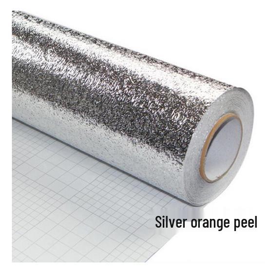 Прочный Водонепроницаемый Алюминиевый Фольгированный Вкладыш для Шкафа Самоклеящийся влагостойкий маслостойкий кухонный коврик 5m Silver Orange Peel 1490₽