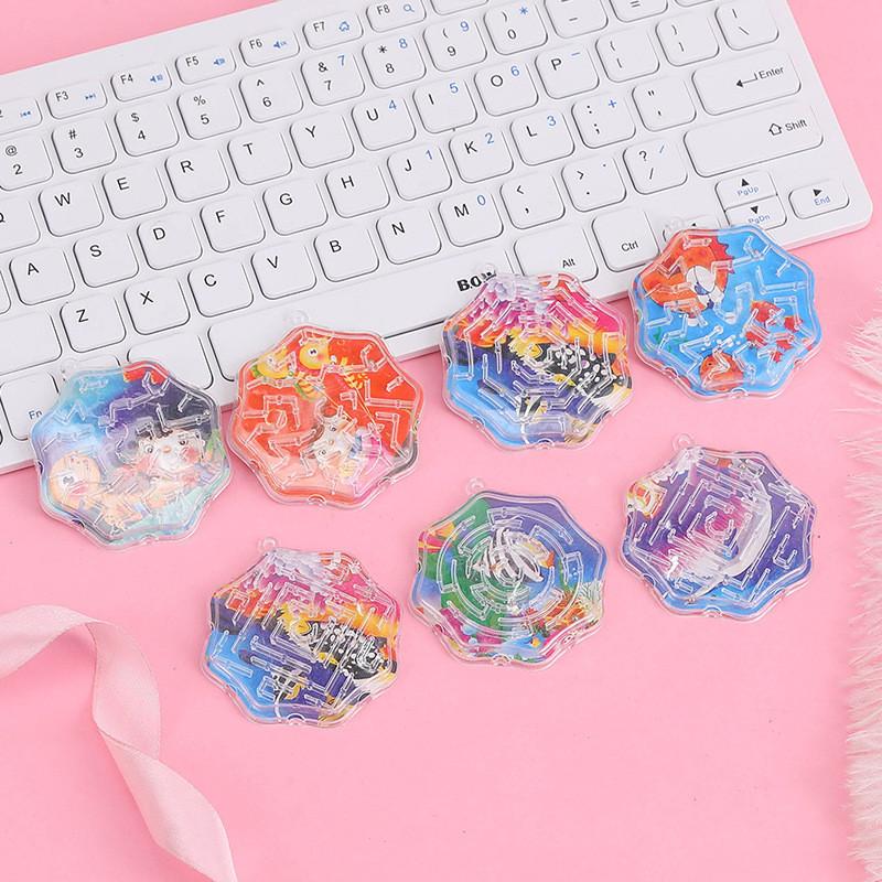 Plastic Marble Bead Maze Toy With Octagonal Track For Childrens Learning Early