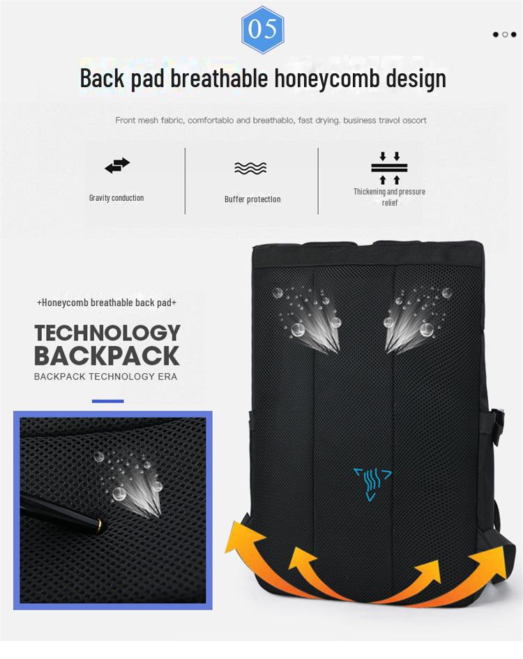 Men's Winter Splash-Proof Business & Casual Backpack: Student and Travel Friendly
