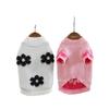 Pet Autumn and Winter Flower Sweater Soft Round Neck Base Sweaters Knitted Sweater Pet Coat Dog Clothes for Small Dogs