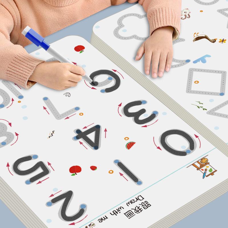 Pen Toddler Control Training Workbook Baby Magical Tracing Practice Copybook Reusable Writing Drawing Educational Picture Books