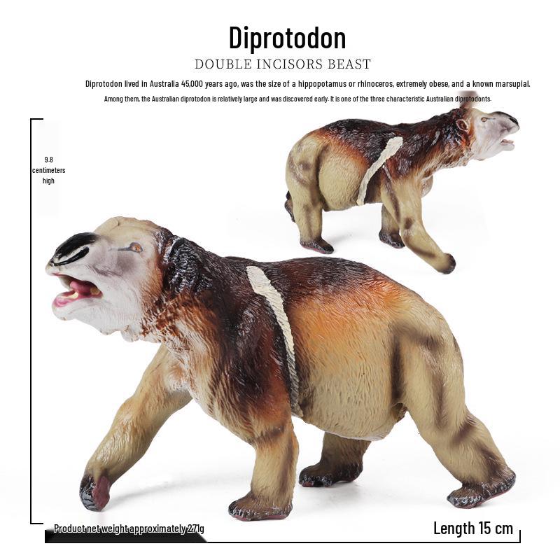 Cross-Era Prehistoric Animal Double-Tusked Beast Toy Model for Children s Cognitive Learning