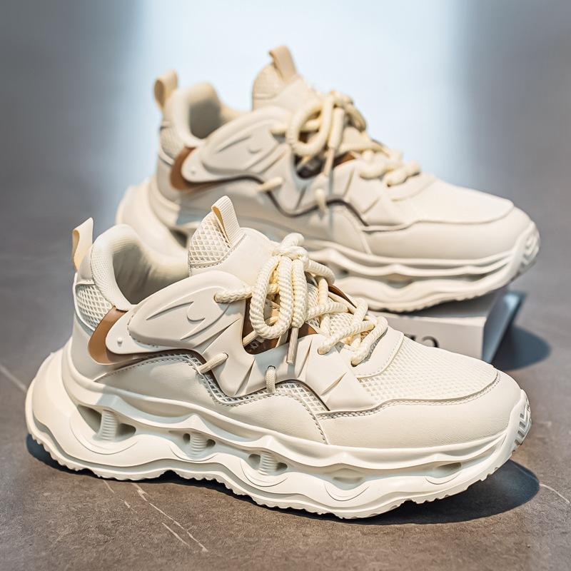 Summer New Men's Thick-soled Heightening Dad Shoes Trendy Student Mesh Casual Sports Shoes Versatile Live Men's Shoes