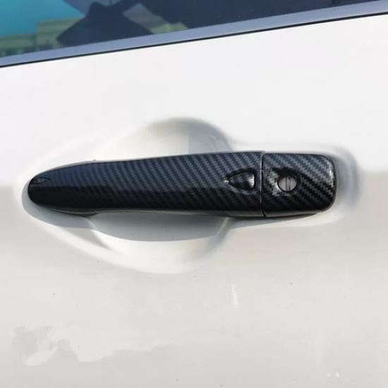 Carbon Fiber Car Side Door Handles Cover Trim For Nissan Versa -2025