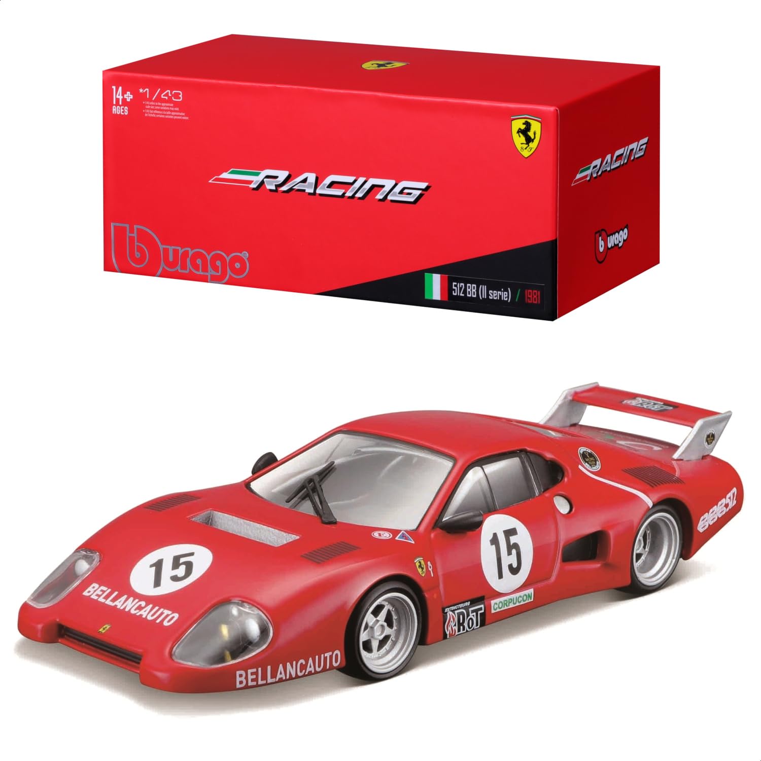 

Bburago Scale Ferrari 512 BB II Series 1981 Diecast Model Finished 1/43 / Car, Product, 18-36308