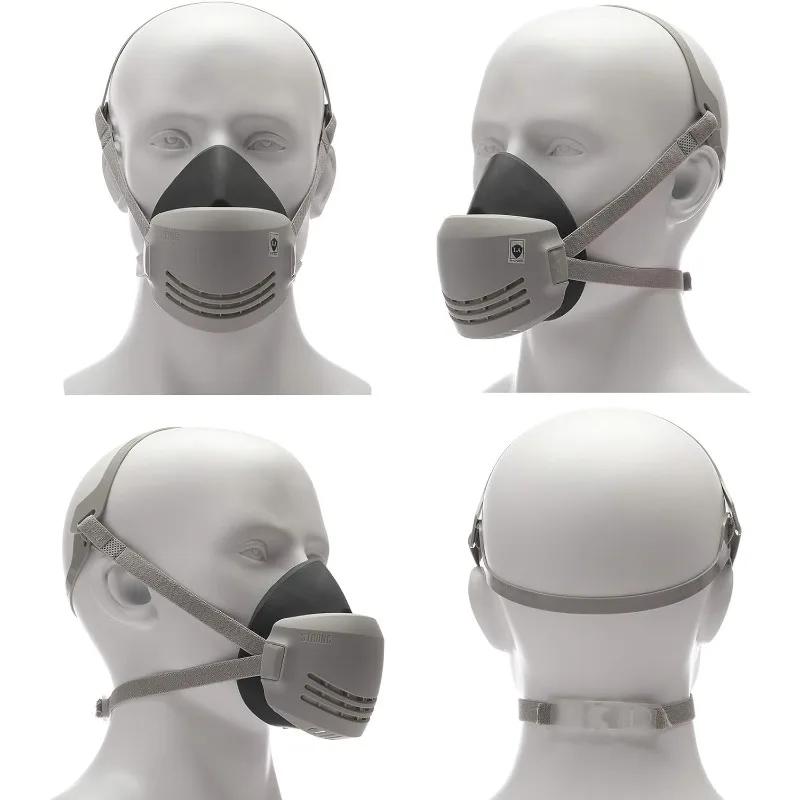 Industrial Dust Mask Reusable with Filter Cotton Dust Respirator Half-face Industrial Anti-smog Safety Gas Mask