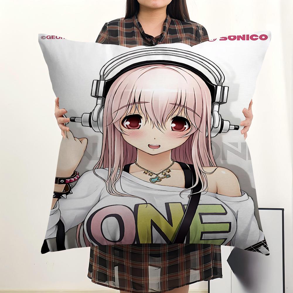 

Super Sonico Manga Anime Pillow Gifts Home Office Furnishings Bedroom Sofa Car Cushion Cover Case 45x45cm 12x12Inch
