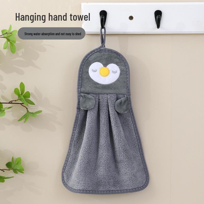 Roztomilý kreslený ručník z korálového fleecu - Silný, rychleschnoucí, s možností zavěšení a bez zápachu