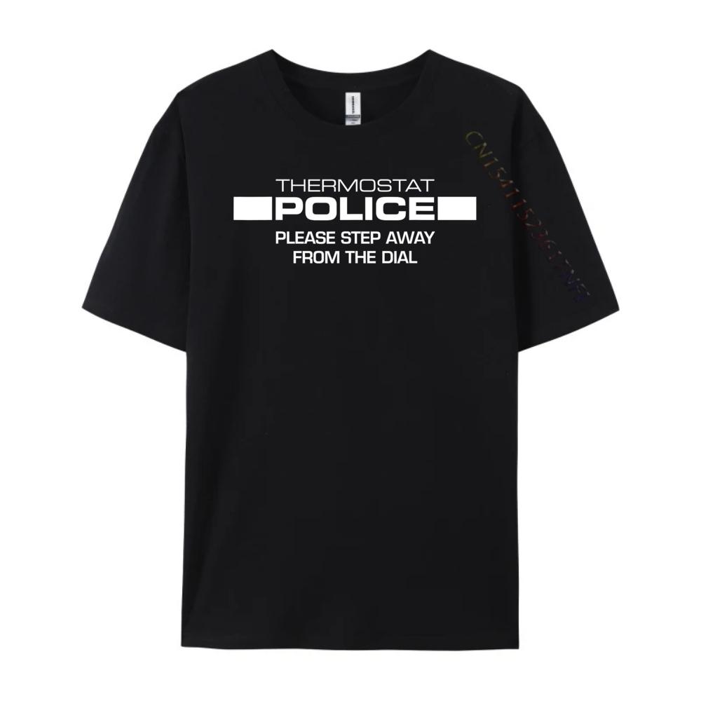 Police Step Away From The Dial Thermostat Wholesale Tshirts 100 Pcs Student Shirts For Men Figures Loose