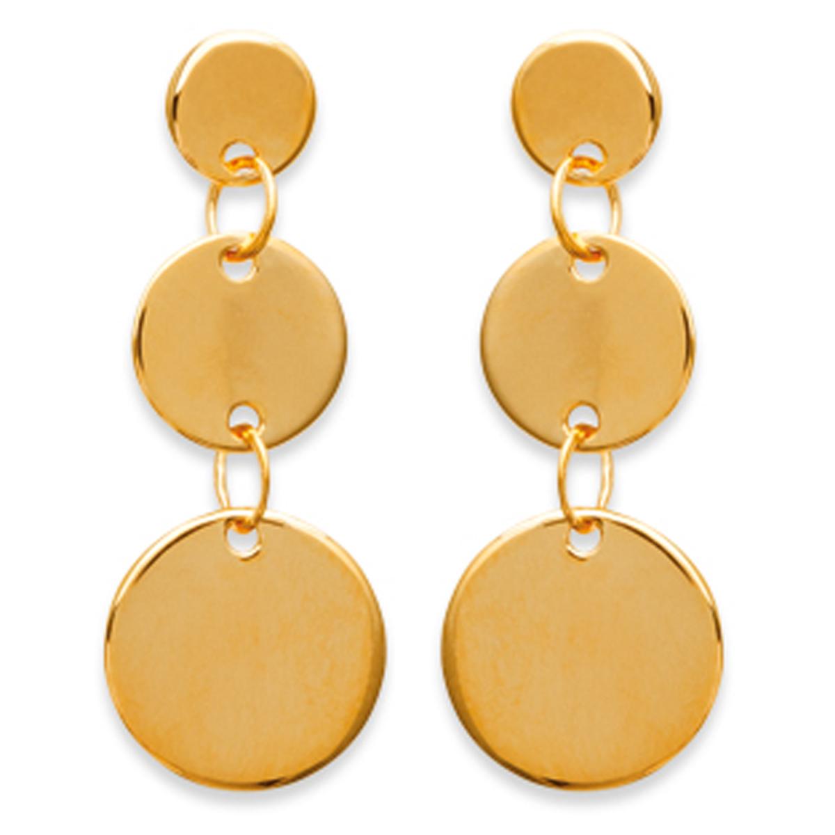 

Les Trésors De Lily [L0475] - Boucles plaqué or Chorégraphie doré - 24x10 mm