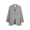 Less Women's Loose Fit Merino Wool Blend Long Blazer