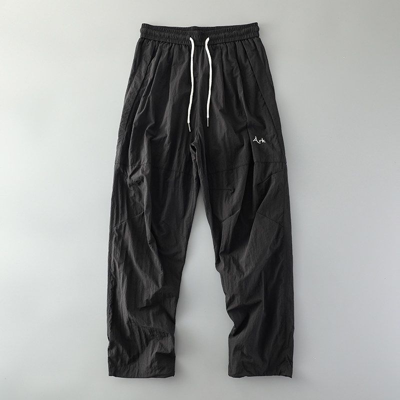 Trendy Japanese Style Quick-Drying Cargo Pants Thin Outdoor Black 2XL