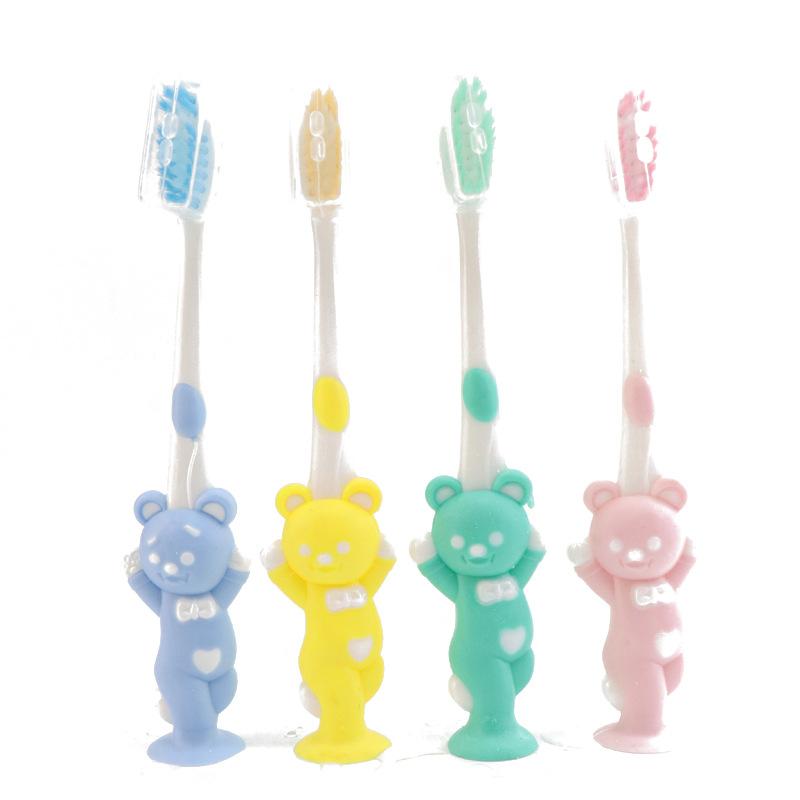 

4Pcs Kids Cute Rabbit and Bear Design Soft-Bristled Toothbrush Set - Children s Oral Care Toys Gifts for Kids