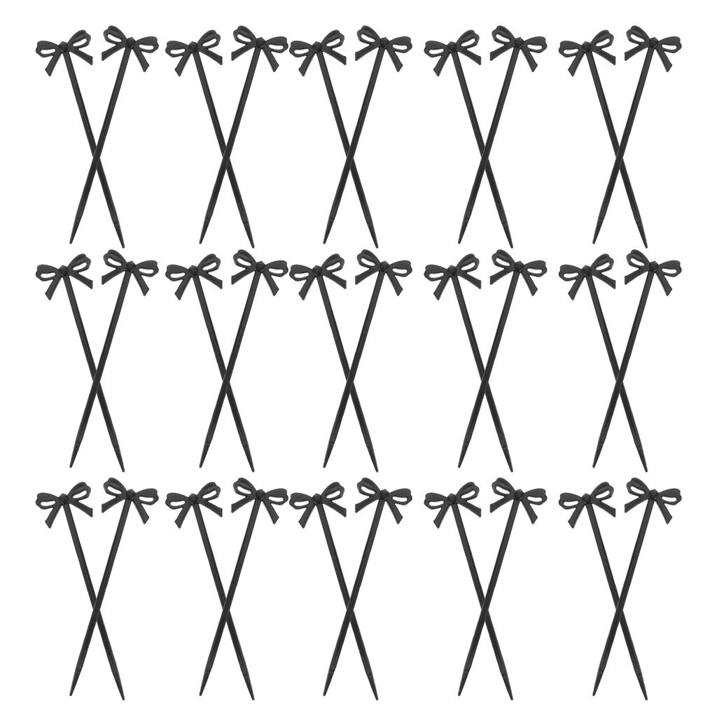 30 Buc Furculițe pentru Aperitive Fructe Pahare de Hârtie Accesorii Cocktail Decorațiuni Toppers pentru Brioșe Fiesta Negru Bebeluș
